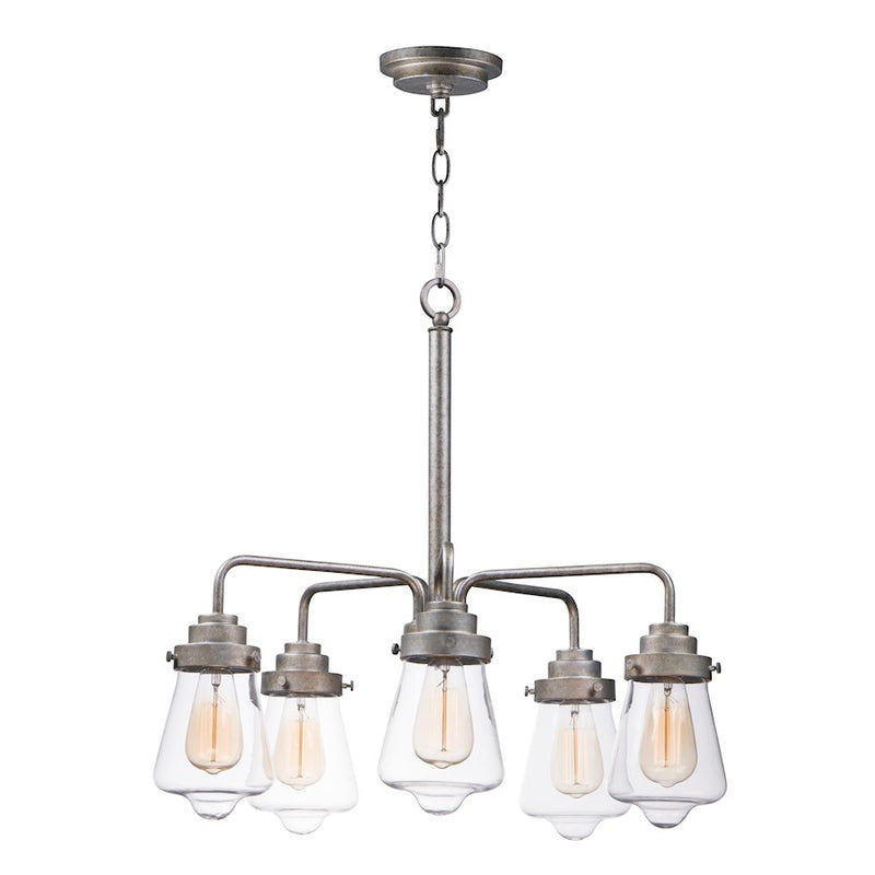 Maxim Lighting Cape Cod 5 Light Chandelier, Weathered Zinc