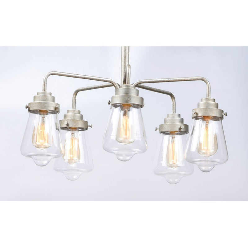 Maxim Lighting Cape Cod 5 Light Chandelier, Weathered Zinc