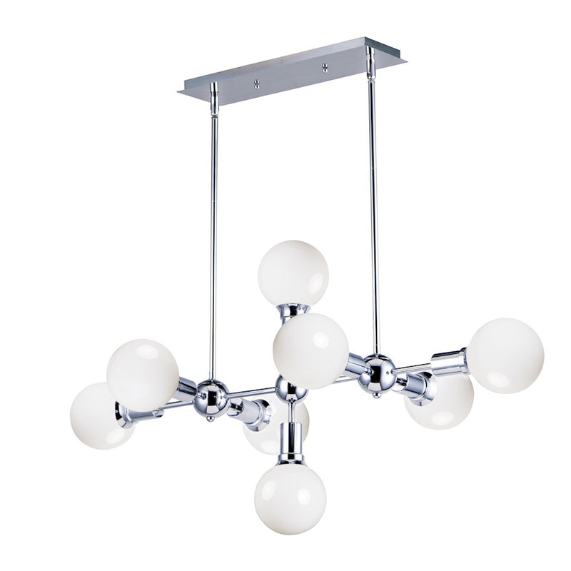 Maxim Lighting Molecule-Linear 8 Light Pendant, Polished Chrome