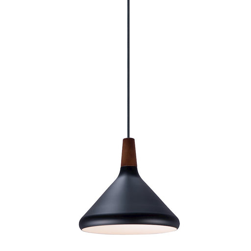 Maxim Lighting Nordic 1-Light Small Pendant, Walnut/Black