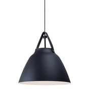 Maxim Lighting Nordic 1-Light Large Pendant, Tan Leather/Black