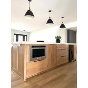 Maxim Lighting Nordic 1-Light Large Pendant, Tan Leather/Black