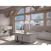 Maxim Lighting Nordic 1-Light Large Pendant, Tan Leather/White