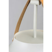 Maxim Lighting Nordic 1-Light Large Pendant, Tan Leather/White