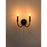 Maxim Lighting Charlton 2-Light Wall Sconce, Black/Antique Bras