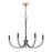 Maxim Lighting Charlton Chandelier, Black/Antique Brass