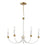 Maxim Charlton Chandelier, Weathered White/Gold Leaf