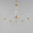 Maxim Charlton Chandelier, Weathered White/Gold Leaf