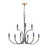 Maxim Lighting Charlton Chandelier, Black/Antique Brass