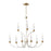 Maxim Charlton Chandelier, Weathered White/Gold Leaf