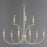 Maxim Charlton Chandelier, Weathered White/Gold Leaf
