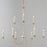 Maxim Charlton Chandelier, Weathered White/Gold Leaf