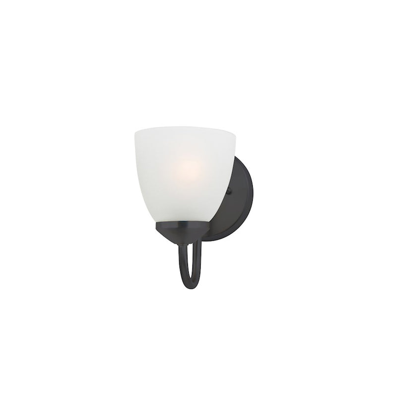 Maxim Lighting Axis 1 Light Strip Bath Vanity, Black/Frosted