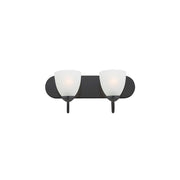 Maxim Lighting Axis 2 Light Strip Bath Vanity, Black/Frosted - 11382FTBK