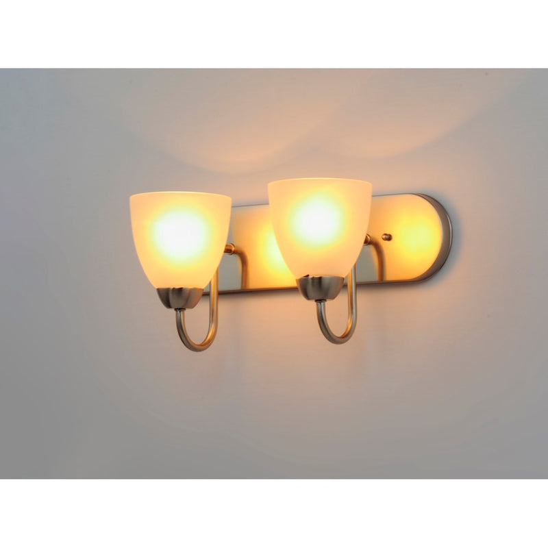 Maxim Lighting Axis Strip Bath Vanity, Satin Nickel/Frosted
