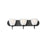 Maxim Lighting Axis 3 Light Strip Bath Vanity, Black/Frosted - 11383FTBK