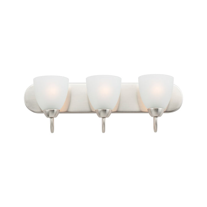 Maxim Lighting Axis Strip Bath Vanity, Satin Nickel/Frosted