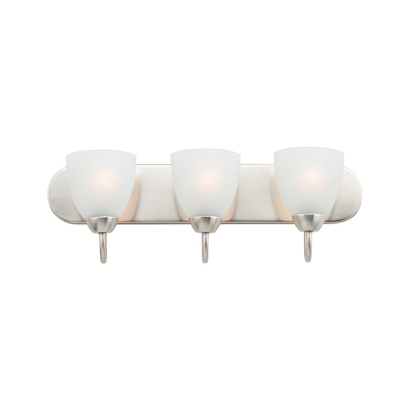 Maxim Lighting Axis Strip Bath Vanity, Satin Nickel/Frosted