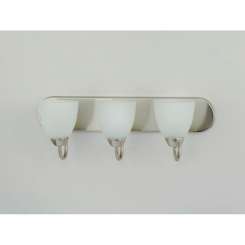 Maxim Lighting Axis Strip Bath Vanity, Satin Nickel/Frosted