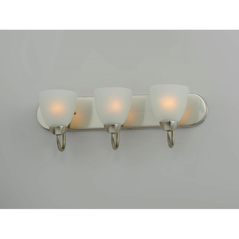 Maxim Lighting Axis Strip Bath Vanity, Satin Nickel/Frosted