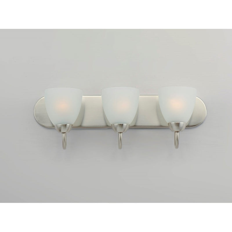 Maxim Lighting Axis Strip Bath Vanity, Satin Nickel/Frosted