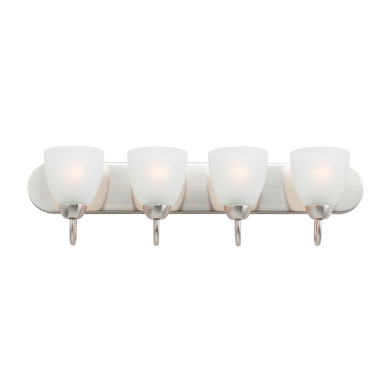 Maxim Lighting Axis Strip Bath Vanity, Satin Nickel/Frosted