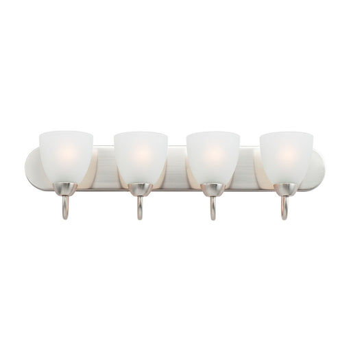 Maxim Lighting Axis Strip Bath Vanity, Satin Nickel/Frosted