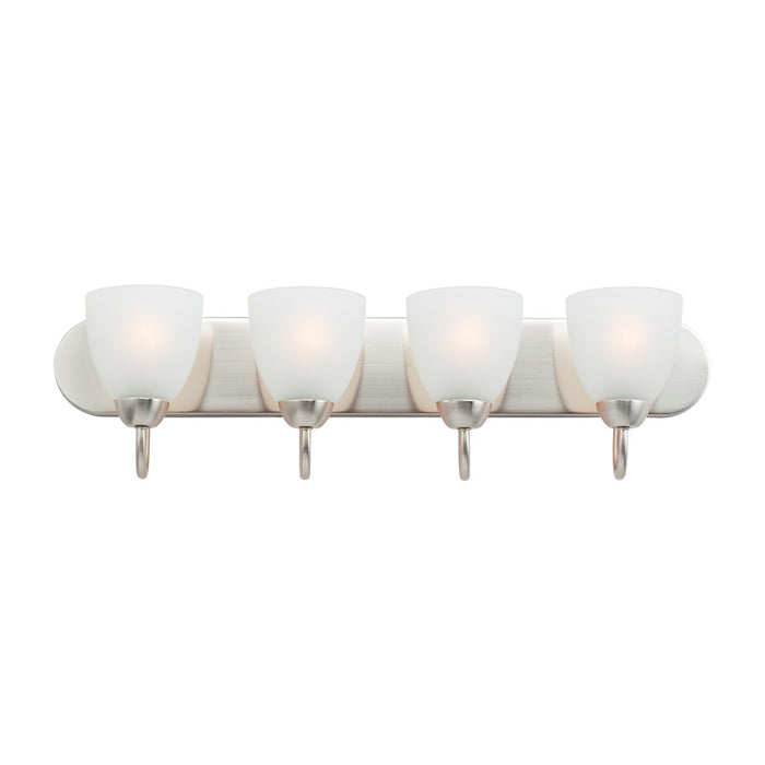 Maxim Lighting Axis Strip Bath Vanity, Satin Nickel/Frosted