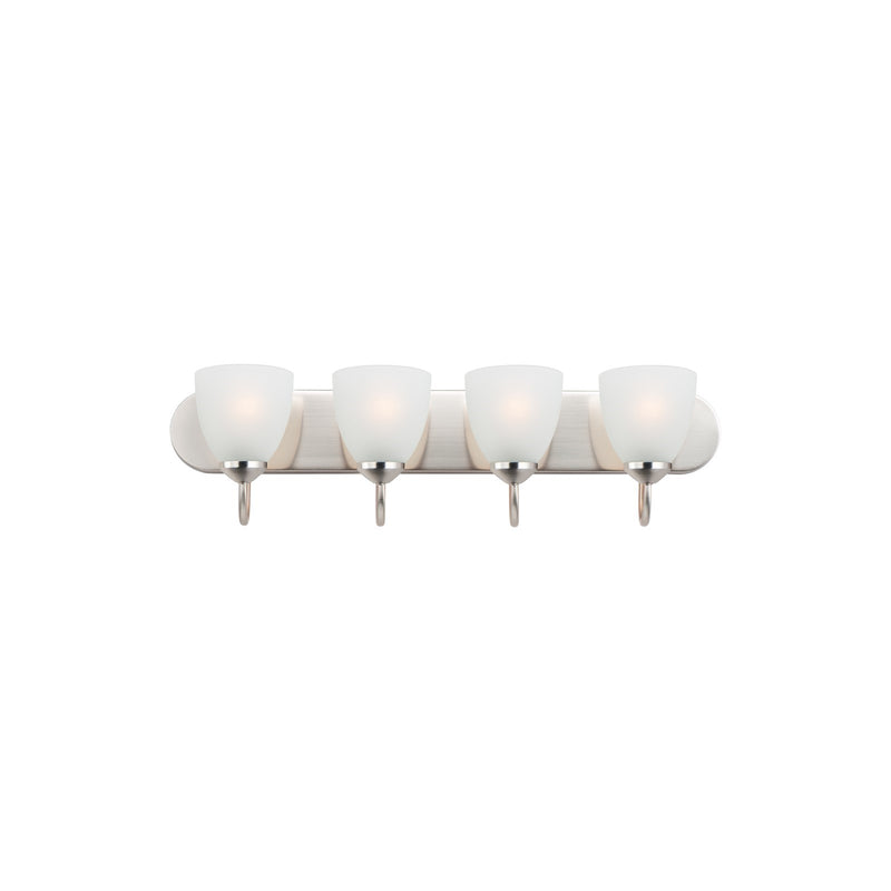 Maxim Lighting Axis Strip Bath Vanity, Satin Nickel/Frosted