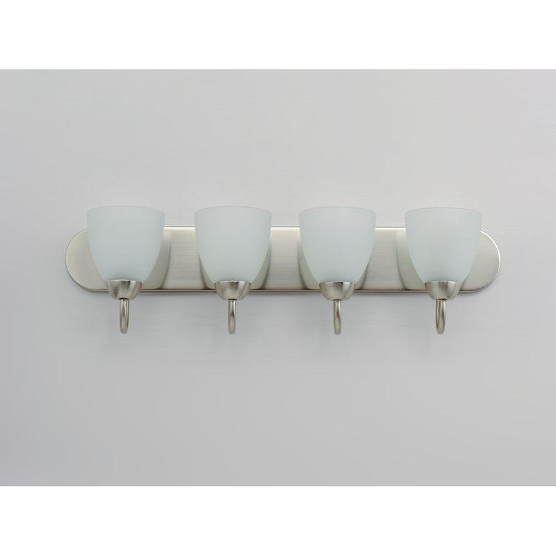 Maxim Lighting Axis Strip Bath Vanity, Satin Nickel/Frosted