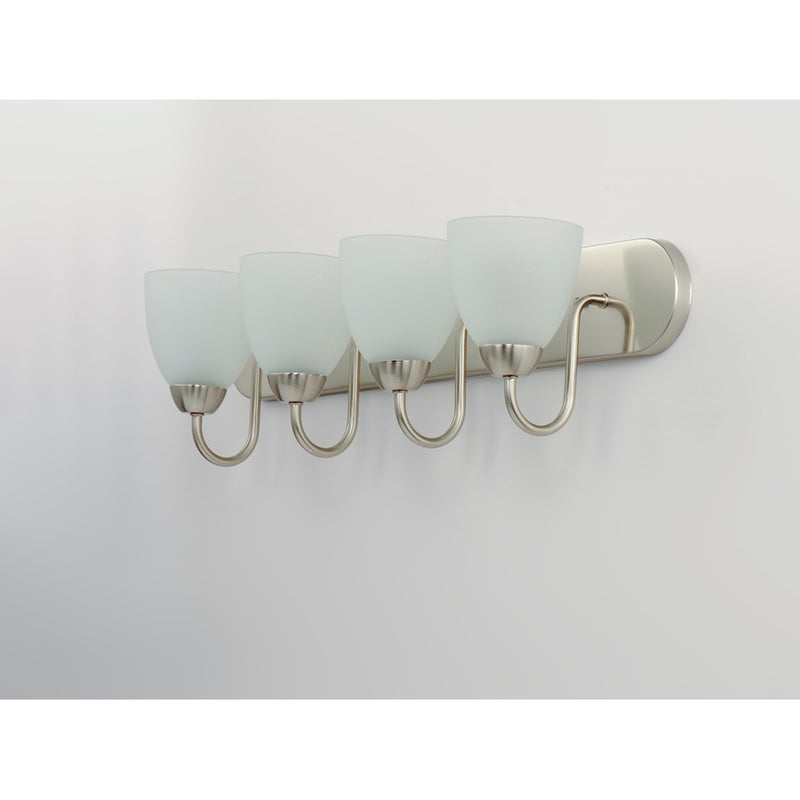 Maxim Lighting Axis Strip Bath Vanity, Satin Nickel/Frosted