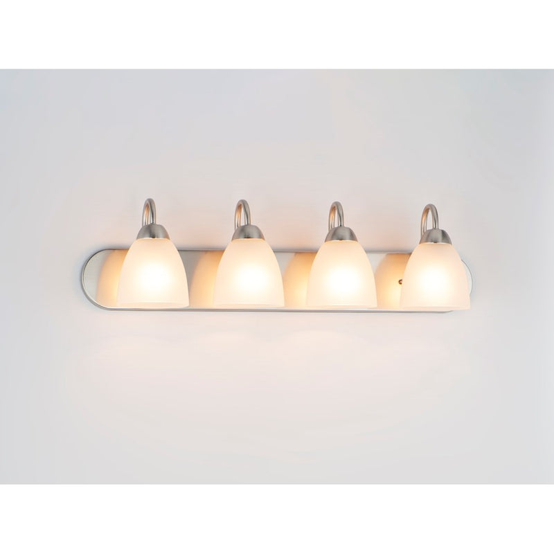 Maxim Lighting Axis Strip Bath Vanity, Satin Nickel/Frosted