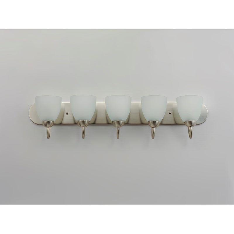 Maxim Lighting Axis Strip Bath Vanity, Satin Nickel/Frosted