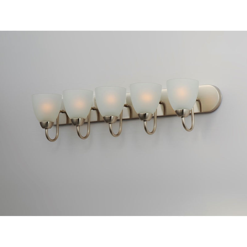 Maxim Lighting Axis Strip Bath Vanity, Satin Nickel/Frosted