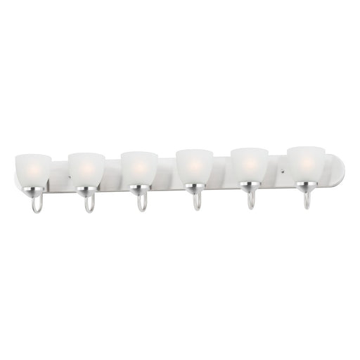 Maxim Lighting Axis 6 Light Strip Bath Vanity, Chrome/Frosted - 11386FTPC