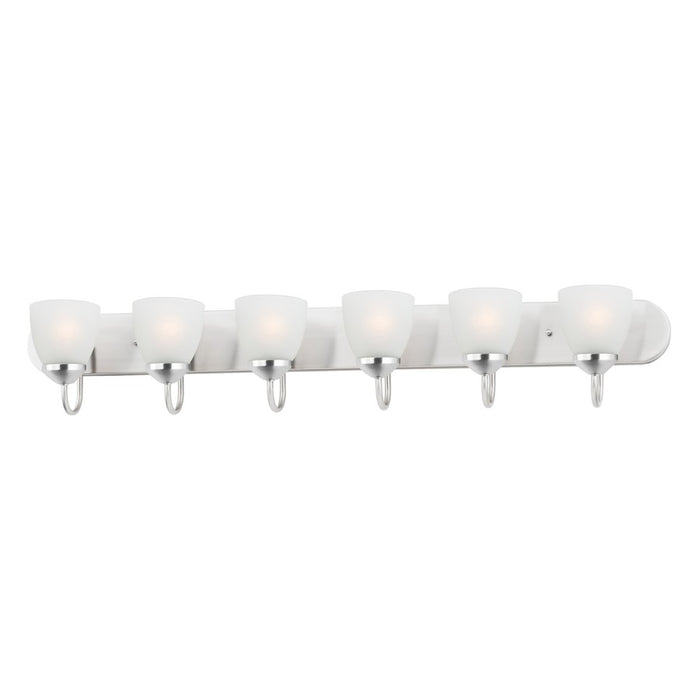 Maxim Lighting Axis 6 Light Strip Bath Vanity, Chrome/Frosted - 11386FTPC