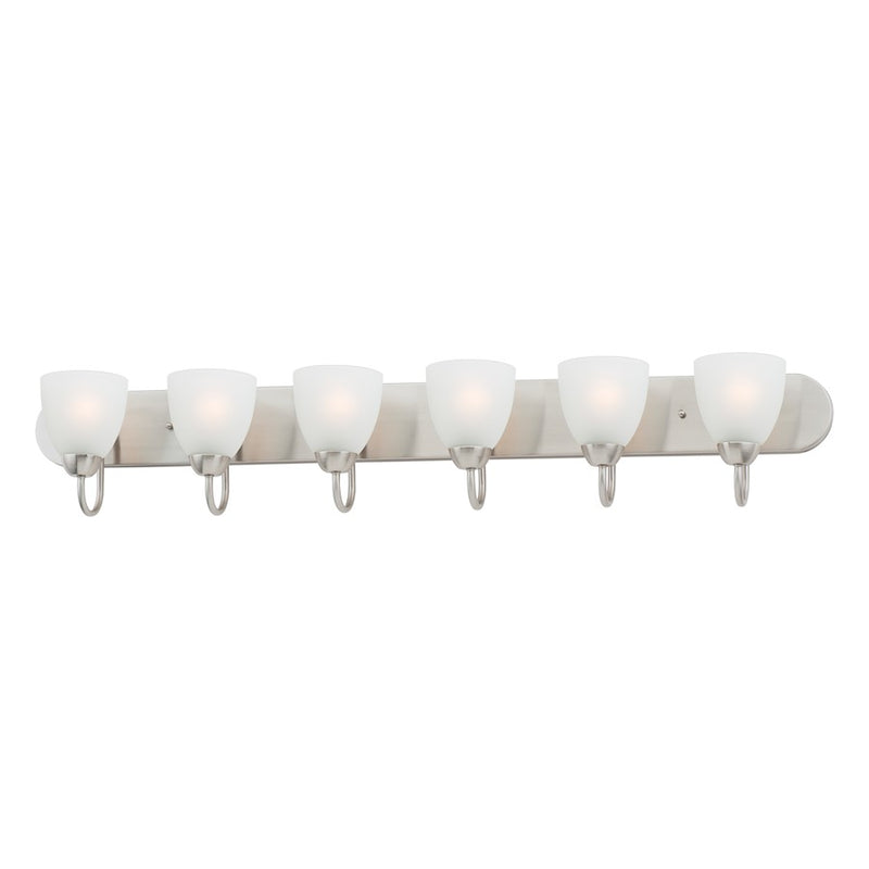Maxim Lighting Axis Strip Bath Vanity, Satin Nickel/Frosted