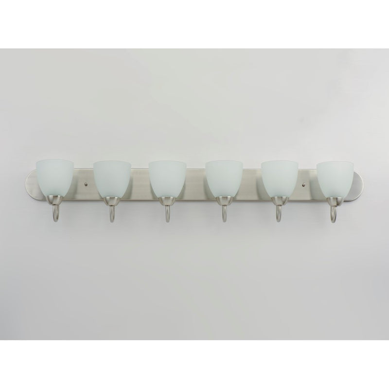 Maxim Lighting Axis Strip Bath Vanity, Satin Nickel/Frosted