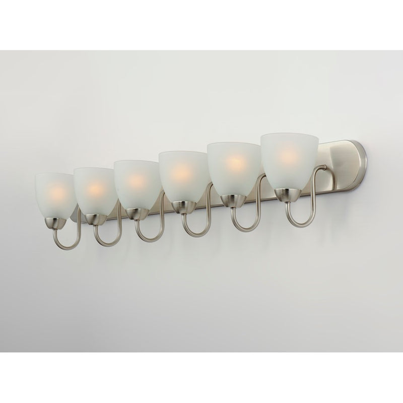Maxim Lighting Axis Strip Bath Vanity, Satin Nickel/Frosted