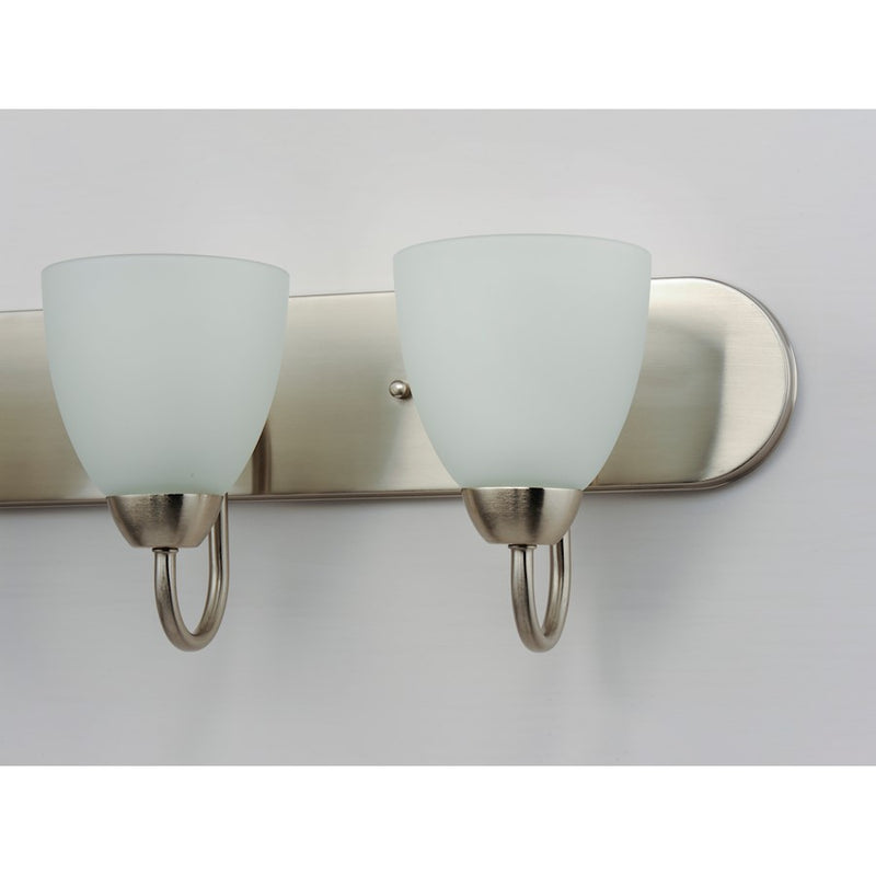 Maxim Lighting Axis Strip Bath Vanity, Satin Nickel/Frosted