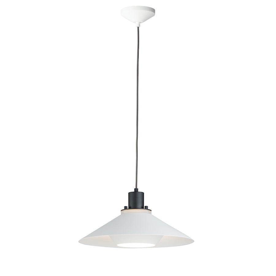 Maxim Lighting Oslo 1-Light Pendant, Black/White