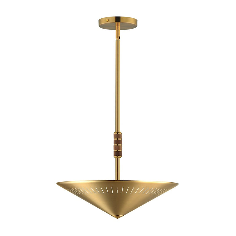 Maxim Lighting Helsinki 1 Light 16" Pendant, Natural Aged Brass