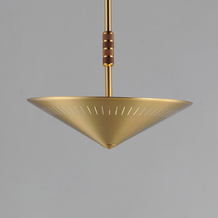 Maxim Lighting Helsinki 1 Light 16" Pendant, Natural Aged Brass