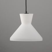 Maxim Lighting Sinch 10in 1-Light Pendant | Modern Matte Black and Satin White Glass | Kitchen Island & Dining Room | Model 11452SWBK