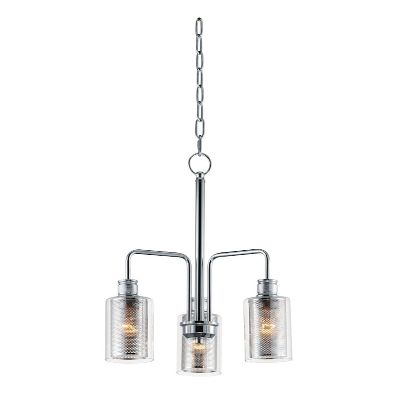 Maxim Lighting Filigree 3 Light Chandelier, Polished Chrome/Clear