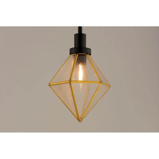 Maxim Lighting Adorn 1-Light Mini Pendant, Black/Burnished Brass