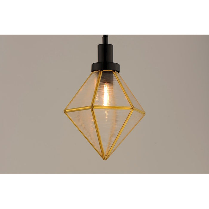 Maxim Lighting Adorn 1-Light Mini Pendant, Black/Burnished Brass