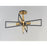 Maxim Lighting Wings 4-Light Flush Mount, Black/Satin Brass