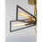 Maxim Lighting Wings 4-Light Flush Mount, Black/Satin Brass