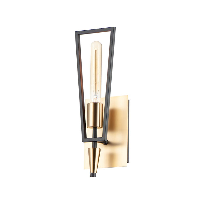 Maxim Lighting Wings Wall Sconce, Black/Satin Brass